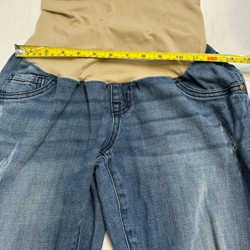 Indigo Blue Denim Maternity Jeans Sz M - Picture 5 of 7
